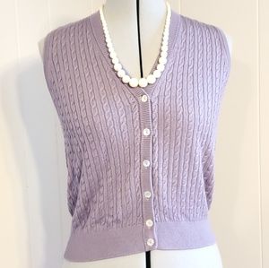 Tail Lavender Cable Knit Sweater Vest